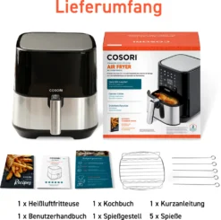 Cosori 5.5L XXL Heißluftfritteuse Mit Dörr-Funktion -Küchen Profi 2f532d26416a4d2d3b7020068f2aad8f