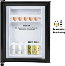 Merax Table Top Kühlschrank BCD-86A, 87 Cm Hoch, 43 Cm Breit, 60 L, Mini Kühlschrank Mit Gefrierfach, Doppeltür Und LED-Beleuchtung, Kühl-und Gefrierfunktion, Freistehend Und Klein -Küchen Profi 306eecdd8b2823fcd516e9ada0dc4e62