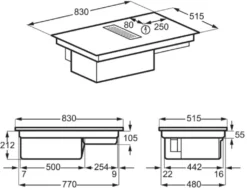 AEG - CDE84779CB - Einbau-Induktions-Kochfeld Mit Integriertem Dunsabzug - WiFi - Abluft -Küchen Profi 307df671ca177a8c929b33a2442278f6