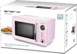 Mikrowelle Retro Design Emerio MW-112141.1 Rosa / Pink -Küchen Profi 31440ddc3f8094a894e60bd3fd054282