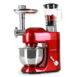Klarstein Lucia Rossa Küchenmaschine Mixer (1200 Watt, 5 Liter Rührschüssel, Fleischwolf, Saftpresse ) - Rot -Küchen Profi 316375e83c08c83b38ab079c10c2322f