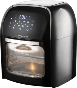Jago® XXXL 8in1 Heißluftfritteuse 12L + 10 Zubehör - 1800W, LED Display Mit Touch Screen, 8 Programme / Timer, Ohne ÖL - Airfryer, Heißluft, Fritteuse, Heißluftofen, Backofen, Dehydrator, Grill -Küchen Profi 317e7ba17e684ff8b48f5c51eb8f6395