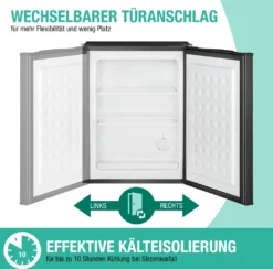 Bomann® Gefrierschrank, 42L Nutzinhalt, Mini Gefrierschrank Mit 2 Herausnehmbaren Gitterablagen, Gefrierschrank Mit Wechselbarem Türanschlag & Stufenloser Temperaturreglung - GB 7236 Schwarz 13 Bomann® Gefrierschrank, 42L Nutzinhalt, Mini Gefrierschrank Mit 2 Herausnehmbaren Gitterablagen, Gefrierschrank Mit Wechselbarem Türanschlag & Stufenloser Temperaturreglung - GB 7236 Schwarz -Küchen Profi 330b687a2de1d45cf77b2676f198e538