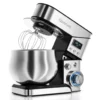 OSMOND 6Gang 5L Küchenmaschine Knetmaschine 1300W LCD StandMixer Edelstahl Rührschüssel Edelstahlschüssel Teigmaschin - Silber -Küchen Profi 33709b26d32cdd7252902c578d595e21