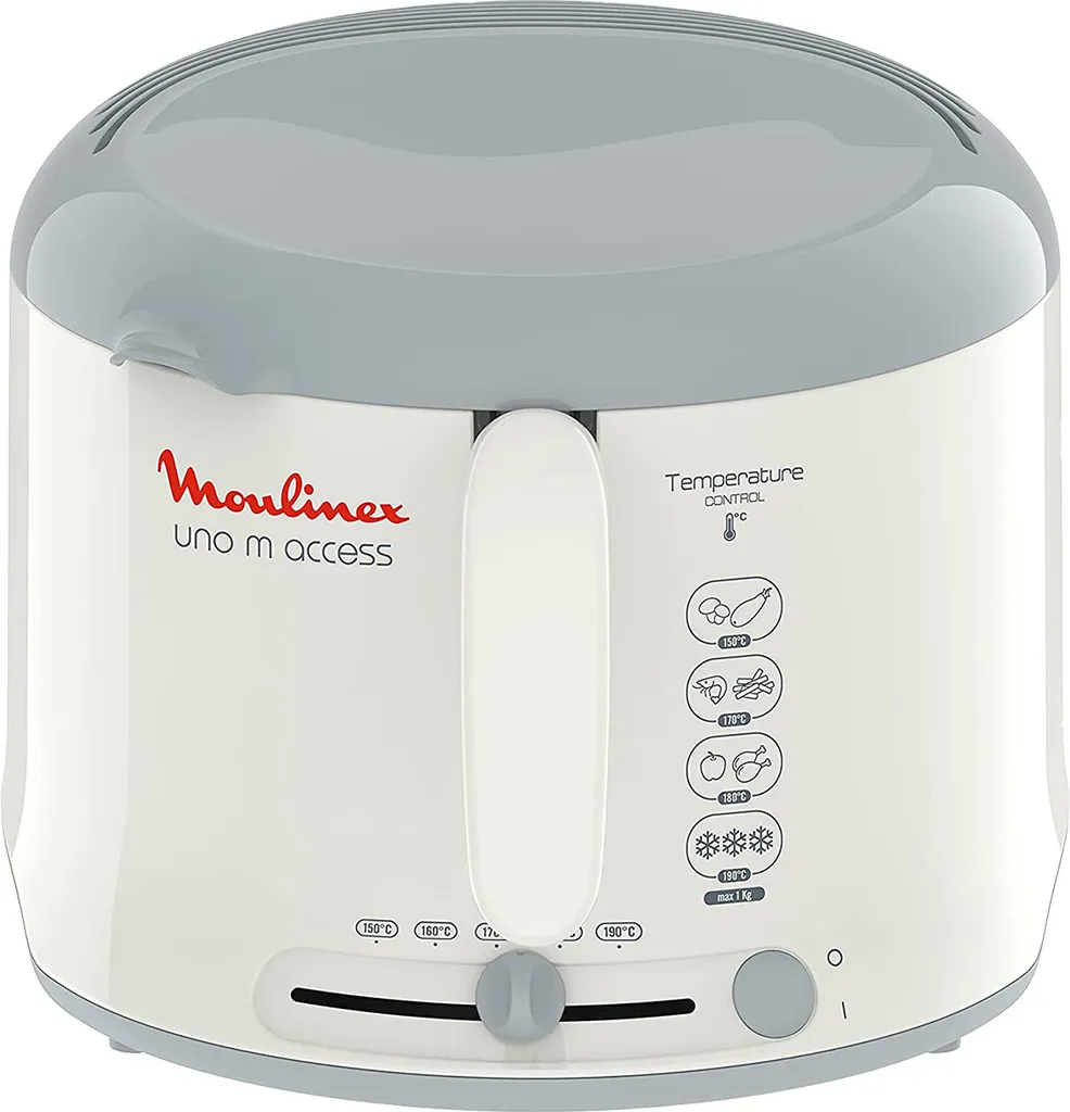 Moulinex Fritteuse AF1211 Uno M Access 1600 Watt Weiß/hellgrau 4 Moulinex Fritteuse AF1211 Uno M Access 1600 Watt Weiß/hellgrau – Bild 2