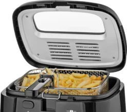 Kunststoff-Fritteuse 2,5 L,1800 Watt, Stufenlos Regelbares Thermostat, Schwarz -Küchen Profi 341332910c75dc8ffbd424c1bc4a999e