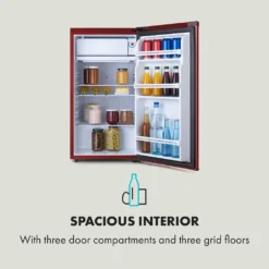 Klarstein Yummy Kühlschrank , 90 Liter Fassungsvermögen , Gefrierfach: 8 Liter , Kühlschrank: 82 Liter , Verchromte Verblendung , , Kühlmittel: R600a , 41dB , 3 X Gitterboden , Halb Automatische Abtau-Funktion , Inkl. Tropfschale , Rot -Küchen Profi 36173516f9ff69ad6da5518c3ce8f1fb