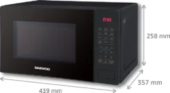 Daewoo MMF0G20T3B001 Mikrowelle Mit Grill (700W, 1100W Grill, 20 L Garraum, 5 Leistungsstufen, 8 Auto-Menü Optionen, Timer, Kindersicherung) -Küchen Profi 3708fc01517dfa70280312eb03749ff5