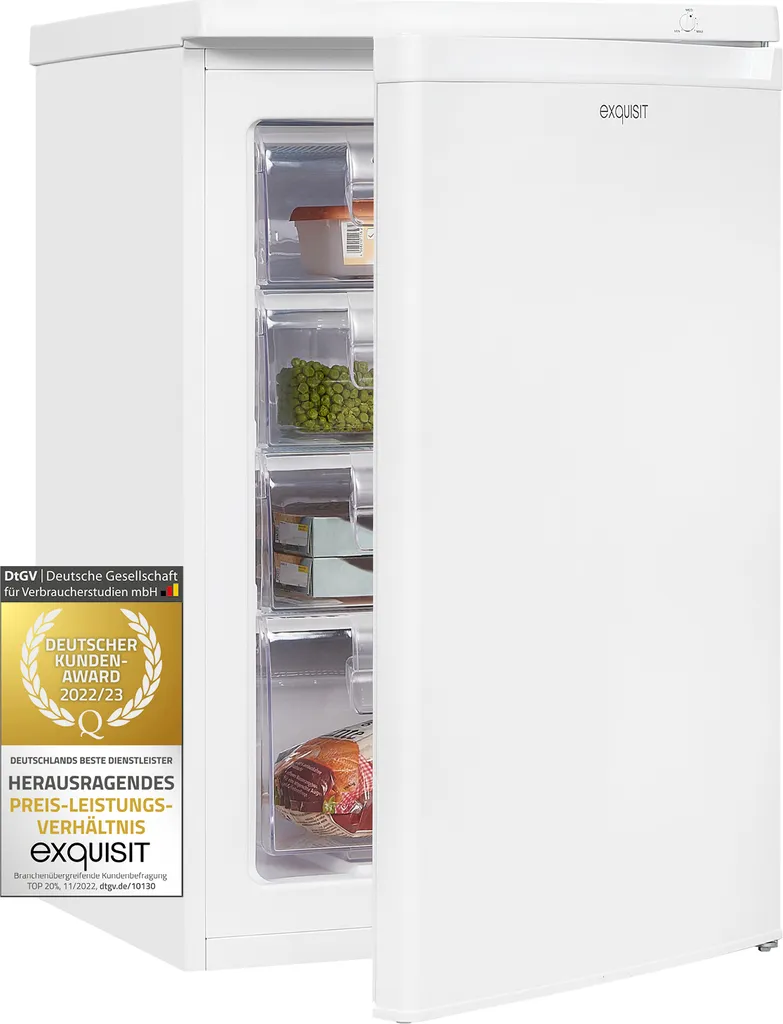 Exquisit Gefrierschrank GS512-040E Weiss | 91 L Nutzinhalt | Weiß 3 Exquisit Gefrierschrank GS512-040E Weiss | 91 L Nutzinhalt | Weiß