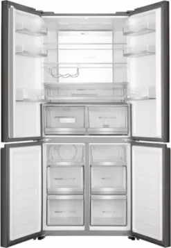 Haier HTF-508DGS7 CUBE Serie Kühl-Gefrier-Kombination / Multidoor / 360 L Kühlteil / 177 L Gefrierteil / Iconic Glas Grey Front / Switch Zone / MyZone / Humidity Zone / Total No Frost