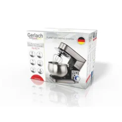 Gerlach Edelstahl Küchenmaschine | 1800 Watt | Planetarisches Rührsystem -Küchen Profi 3842e89f466833d06fae9eff45f96b59
