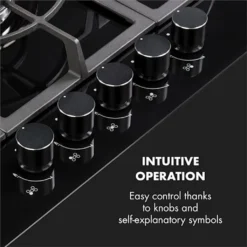 Klarstein Gasherd Einbau-Gaskochfeld - Sabaf-Brenner - Gaskochfeld Für Propan/Erdgas - Gasherd Kochfeld Einbau Gasherd - Glaskeramik - 5-Flammig - Schwarz Einbau Gas Kochfeld Gasherd 5 Platten Kochfelder Herdplatte Kochplatte Einbaukochfeld -Küchen Profi 3873e319bbb665f997793e2c16b78d75