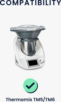 Kwmobile Hülle Kompatibel Mit Thermomix TM5 / TM6 - Küchenmaschine Abdeckhaube - In Weiß Schwarz Herz Brush -Küchen Profi 39758117b3906dedc76e435757d4e4be