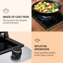 Klarstein Alchemist Gaskochfeld . Wokbrenner Aus Aluminium , Inklusive Schlauch Und Druckminderer , Elektrische Zündung , Für Flüssig- Oder Erdgas , Glaskeramik -Küchen Profi 3a2ea9ec396a00a9f84c56d7a7aacaa1