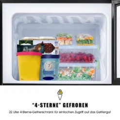 Merax Table Top Kühlschrank BCD-86A, 87 Cm Hoch, 43 Cm Breit, 60 L, Mini Kühlschrank Mit Gefrierfach, Doppeltür Und LED-Beleuchtung, Kühl-und Gefrierfunktion, Freistehend Und Klein -Küchen Profi 3ba293c9cffb776786d1ab32ddbff965