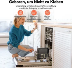 Involly 15L Heißluftfritteuse Airfryer Mini Ofen Mit 18 Programmen, Gaseinsparung, Fritteuse, Kompaktfriteusen,1600W Digital LED Display -Küchen Profi 3bb94f7dae4b02aad9540fccff7f405c