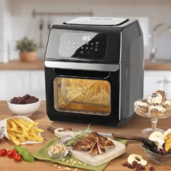 GOURMETmaxx Heißluft-Fritteuse Digital - 12l - 1800W Heißluft Fritteuse Fettfrei 12L Friteuse Airfryer Digital Drehgrill XL Fritöse -Küchen Profi 3c872268d50ee7f8c360b6cf7271ca52