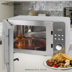 ProfiCook Mikrowelle Mit Grill PC-MWG 1175, 20 Liter Garraum, 1.000 Watt Grill, 800 Watt Mikrowelle, Verspiegelte Glasfront -Küchen Profi 3e028637dffdcf94504a2612e58f2de6