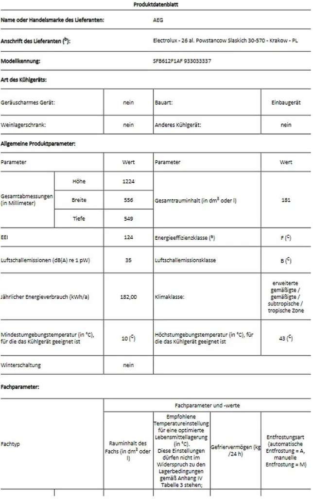 AEG - SFB612F1AF - Einbau-Kühlschrank - Festtürtechnik 6 AEG - SFB612F1AF - Einbau-Kühlschrank - Festtürtechnik – Bild 4