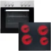 PKM Einbauherdset Backofen Glaskeramik Kochfeld Herdset BIC3 I-GK-IX-2 V2 - 59 L -Küchen Profi 3fb8b9d45b14f86de7dd504260205f10