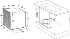 Gorenje Black Set 4 Einbauherd-Set Mit Glaskeramik-Kochfeld Mit Edelstahlrahmen, Heißluft - 77L XXL Volumen - ExtraSteam - GentleClose - EcoClean - AirFry - PizzaMode - PerfectGrill - Teleskopauszüge - Schwarz -Küchen Profi 41e8013b639fc689f658f1aba755819b