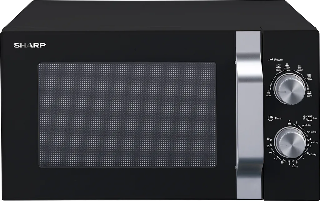 Sharp R204BA Solo-Mikrowelle 6 Leistungsstufen - 800 Watt Leistung Schwarz/Silber 3 Sharp R204BA Solo-Mikrowelle 6 Leistungsstufen - 800 Watt Leistung Schwarz/Silber