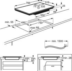 AEG - IKE85441XB - Einbau-Induktions-Kochfeld - Bridge Zone - 80 Cm -Küchen Profi 4277c6d3bc0a23b7cee57478cfa6a18a
