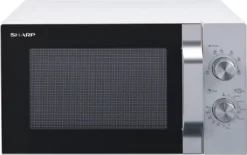 Sharp R204WA Solo-Mikrowelle 6 Leistungsstufen - Mechanischer Bedienung Zum Auftauen, Garen Und Erwärmen