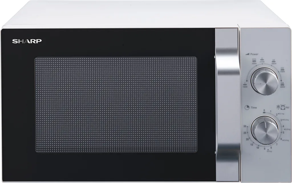 Sharp R204WA Solo-Mikrowelle 6 Leistungsstufen - Mechanischer Bedienung Zum Auftauen, Garen Und Erwärmen 3 Sharp R204WA Solo-Mikrowelle 6 Leistungsstufen - Mechanischer Bedienung Zum Auftauen, Garen Und Erwärmen