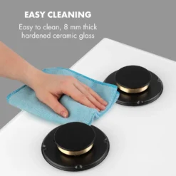 Klarstein Goldflame 4 Gaskochfeld , 4-flammig , Autark , 60 Cm , Einbau , Messing-Brenner , Erdgas/Propangas , Sicherheitsventile , Automatische Abschaltung , Topfträger Aus Gusseisen , Inkl. Schlauch Und Druckminderer , Glaskeramik Ø 8 Mm , Weiß -Küchen Profi 4519e33b32c929227a292e7073843d68