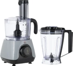 HOMCOM Küchenmaschine Mit 1L Schlüssel 1,25L Mixbehälter 4-Blatt-Messer Zum Schneiden, Zerkleinern, Verquirlen, Hacken, Mahlen, Mixen Und Mischen 3 Geschwindigkeitsstufen 650W -Küchen Profi 45a4088c47ddce93a4d07fd41de931bb