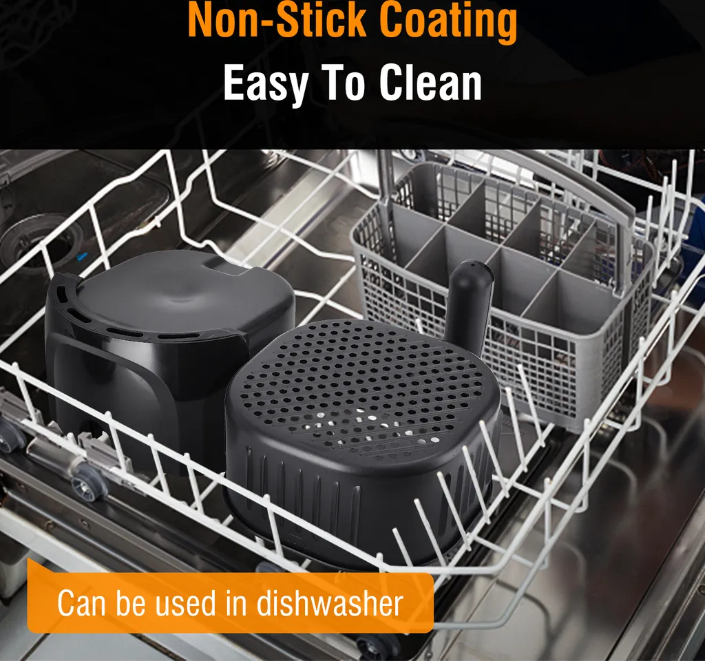 Aigostar Heißluftfritteuse 4,2L, 1500W Heisluftfritöse Ohne Öl Perfekt Für Kleine Haushalte, 30-Time, Air Fryers, Abnehmbarer Frittierkorb, Automatischer Ausschaltfunktion, Schwarz 7 Aigostar Heißluftfritteuse 4,2L, 1500W Heisluftfritöse Ohne Öl Perfekt Für Kleine Haushalte, 30-Time, Air Fryers, Abnehmbarer Frittierkorb, Automatischer Ausschaltfunktion, Schwarz – Bild 5