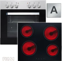PKM Einbauherdset Backofen Glaskeramik Kochfeld Herdset BIC3 I-GK-IX-2 V2 - 59 L -Küchen Profi 46df964c54608b340cddb3b501dd7a3f