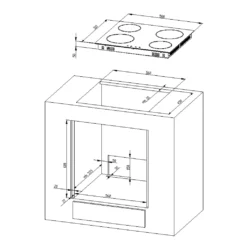 PKM Einbauherdset Backofen Glaskeramik Kochfeld Herdset BIC3 I-GK-IX-2 V2 - 59 L -Küchen Profi 46f083ce4b95727862844cc2b4dca709