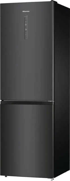 Hisense RB424N4CFC Kühl-/Gefrierkombination - Total No Frost - Metal Cooling - 326 Liter Gesamtvolumen - CrispZone - Super Cool - Extra Space - Chrom-Weinregal