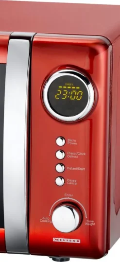 Melissa 16330109 CLASSICO Retro 20 Liter Mikrowelle Rot Metallic -Küchen Profi 4825fce0065a019312963e53fd45c441