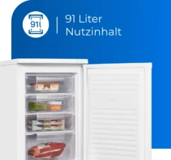 Exquisit Gefrierschrank GS12-040E Weiss | Standgerät | 84 L Volumen | Weiß -Küchen Profi 4837ac6e1251aa8c9cbd22fd9720fa73