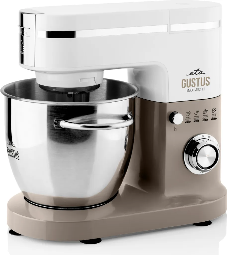 Küchenmaschine GUSTUS MAXIMUS III ETA312890030, 1200 W, Getriebe Metall Ausführung, Stufenlose, Drehzahlstellung, Planeten-Rührwerk, PULSE Funktion, Höhenverstellbare 4 Küchenmaschine GUSTUS MAXIMUS III ETA312890030, 1200 W, Getriebe Metall Ausführung, Stufenlose, Drehzahlstellung, Planeten-Rührwerk, PULSE Funktion, Höhenverstellbare – Bild 2