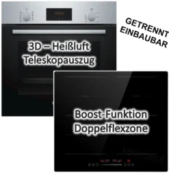 BOSCH Backofen HBF114 Mit PKM Induktionskochfeld IN4-2FZS Autark, 60cm