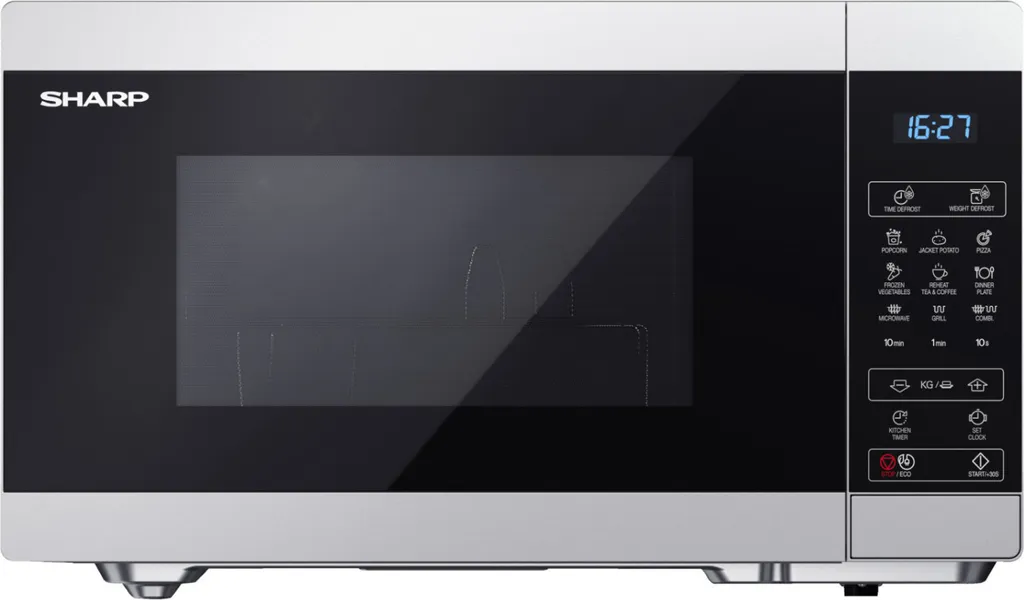 Sharp YC-MG81ES Mikrowellen - Silber / Schwarz 15 Sharp YC-MG81ES Mikrowellen - Silber / Schwarz – Bild 13