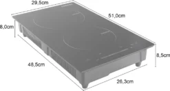AREBOS Induktionskochfeld, 3000W, 2 Kochfelder, 30 Cm, Autark, Mit Sensor Touch, Timer -Küchen Profi 4b32fd1feede95f00daf3fb557eee98b