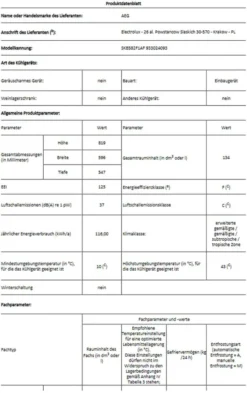 AEG - SKB582F1AF - Unterbau-Kühlschrank - Festtür-Technik 18 AEG - SKB582F1AF - Unterbau-Kühlschrank - Festtür-Technik -Küchen Profi 4b8d35660dbf497bcf698a5a597a1964