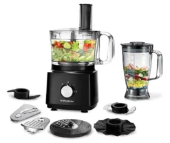 THOMSON Multifunktionsküchenmaschine 750 Watt, Volumen 1,8 Liter, Schwarz -Küchen Profi 4bd290b674463cd50a7d83a44adb63b2