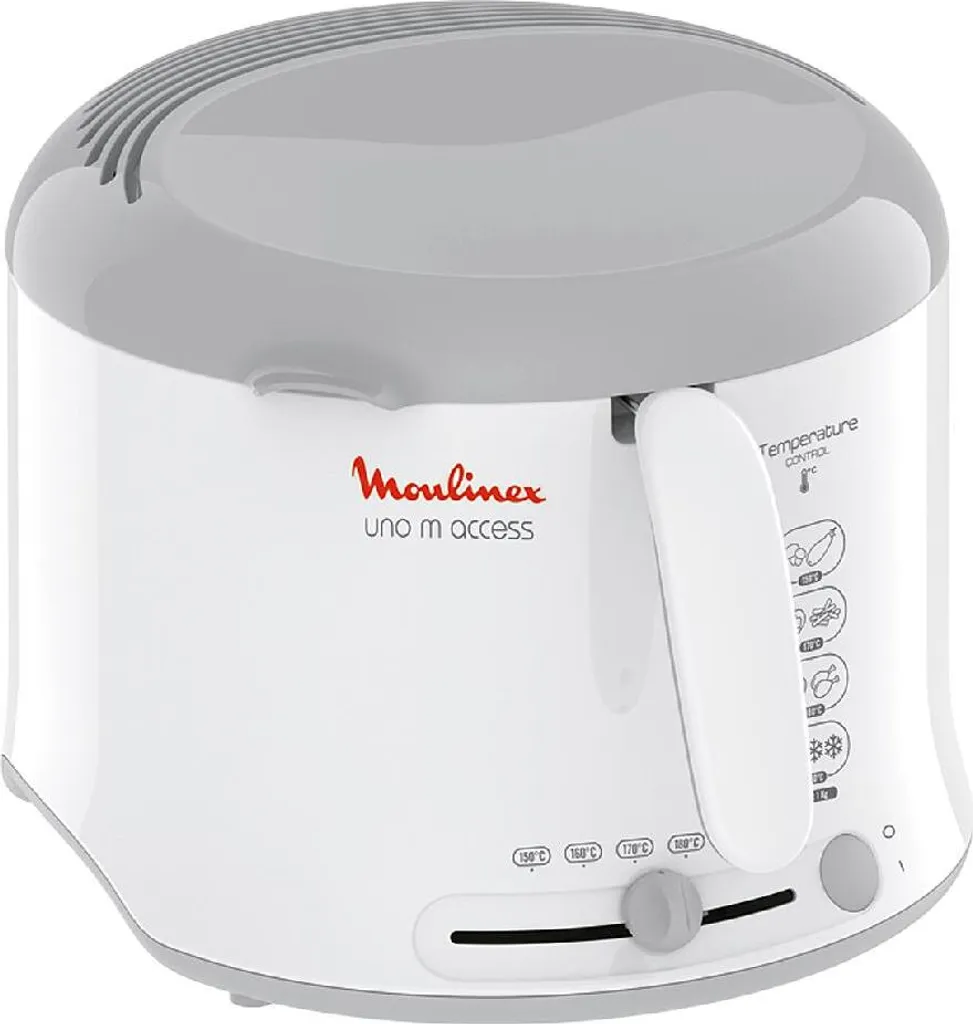 Moulinex Fritteuse AF1211 Uno M Access 1600 Watt Weiß/hellgrau 3 Moulinex Fritteuse AF1211 Uno M Access 1600 Watt Weiß/hellgrau
