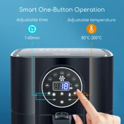 Aigostar Mini Cube -3,5L, 7 In 1 Heißluftfritteuse Heisluft Airfryer Mit Schneller Luftzirkulation Und 60 Min Timer, Auto-Off Sicherheitssensoren Fritteuse, Antihaft-Korb, Schwarz -Küchen Profi 4cece25b9f490e08f61ecd4157c19f86