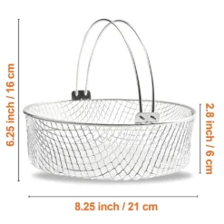 Luftfritteusenkorb Mit Griff | Korb Aus Edelstahl 304 Für Heißluftfritteuse | Dampfkorb | Air Fry Crisper Korb | Air Fryer Zubehör -Küchen Profi 4eff8e4bf4dfab6fe8d2c27afb34a4f6