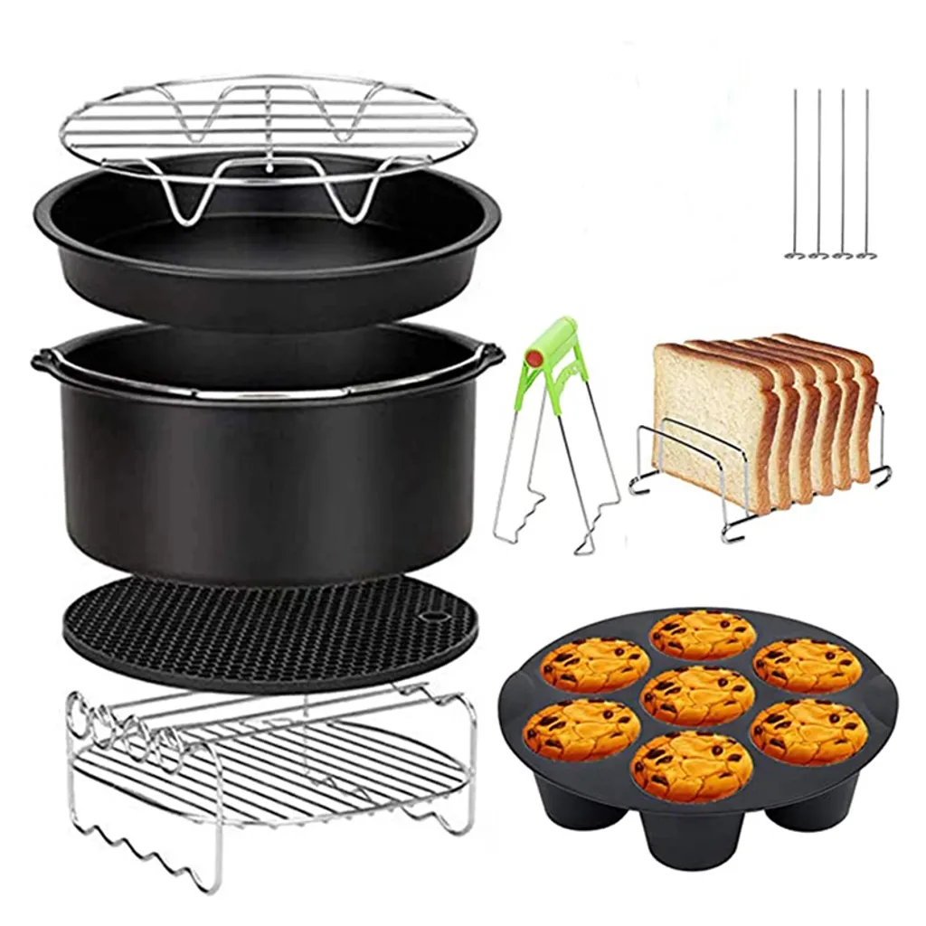 8 Zoll 12-teiliges Zubehör Heißluftfritteuse Friteuse Luftfritteuse Heißluftofen Backblech 3 8 Zoll 12-teiliges Zubehör Heißluftfritteuse Friteuse Luftfritteuse Heißluftofen Backblech