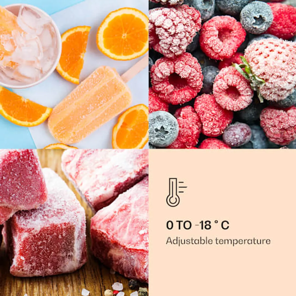 Klarstein IceAge 88 Gefrierschrank 88 Liter - 3 Etagen - Thermostat - Temperaturbereich: 0 Bis -18 °C - Kompressionskühlung - Glasfront 6 Klarstein IceAge 88 Gefrierschrank 88 Liter - 3 Etagen - Thermostat - Temperaturbereich: 0 Bis -18 °C - Kompressionskühlung - Glasfront – Bild 4