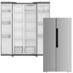 PKM Side By Side Kühl-Gefrierkombination Kühlschrank Silber SBS 440.4NF SI