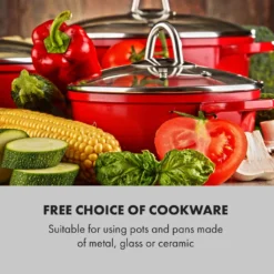 Klarstein Cookbuddy Doppelkochfeld, 2400W, Infrarot, Glaskeramik, Mobile Kochplatte, 2 X 18 Cm (Ø) Kochzone, 5 Temperaturstufen, Überhitzungsschutz, Elektrisch, Camping-Kochfeld, Edelstahl, Schwarz -Küchen Profi 51da7deef9c04d6d16ff7a328d5a93a1